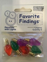Favorite Findings Decorate With Lights - 6 pack Charm Buttons - £7.40 GBP