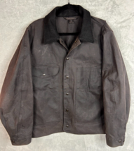 Filson Tin Cloth Lined Cruiser Men&#39;s Jacket Coat Size L Large Cinder Black - $299.99