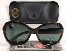 New RAY-BAN Rb 4191 701/711 Shiny HAVANA/GREEN Lenses Authentic Sunglasses 57-19 - £91.55 GBP