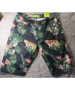 Demolition Jungle Tiger Stretch Shorts Bermuda Size 32x11 - $28.69