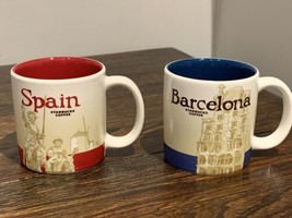Starbucks Barcelona Spain 2016 Demitasse Espresso Cups 3 oz Lot of 2 Espana - $40.74