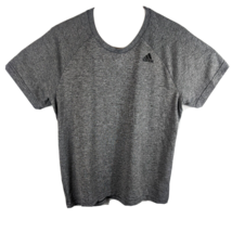 ADIDAS T-Shirt Top Light Gray Active Casual Fashion Womens Large - $17.99