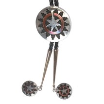 Vintage Navajo basket form sterling and copper bolo tie - $143.55