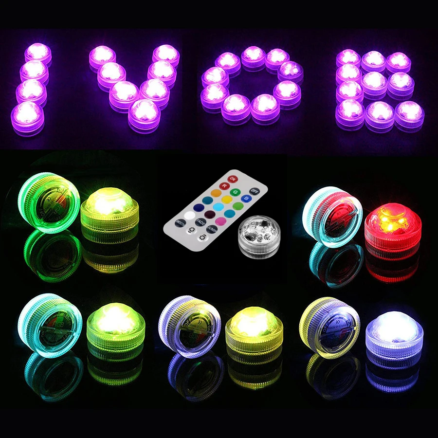 Remote Control RGB Submersible LED Underwater Light Night Lamp for Fish Tank Pon - £123.79 GBP
