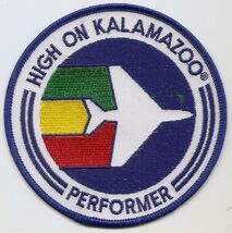 Vintage 4" Large "High On Kalamazoo - Performer" Air Museum Embroidered ... - $4.00