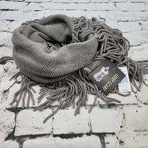 David And Young Scarf Gray Infinity Loop Fringe Warm Winter NEW NWT  - $14.84