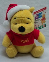 Mattel Disney Holiday Winnie The Pooh Bear W/ Santa Hat 6" Plush Stuffed Animal - £14.68 GBP