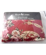 Vintage Ralph Lauren Danielle Floral Red Full Fitted Sheet  137 x 190  NOS - $39.99