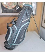 King Cobra Jr Golf Stand Bag 30&quot; Blue White Grey 5-way Pockets Boys Girl... - $84.11