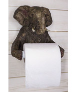 Ebros Pachyderm Servant Safari Elephant Holding Toilet Tissue Paper Holder - $46.46 CAD