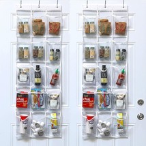 2 Pack - Simplehouseware Crystal Clear Over The Door Hanging Pantry Organizer (5 - £23.97 GBP