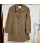 Vtg London Fog tan wool coat men&#39;s 42 regular plaid lining vintage union... - $91.22 CAD