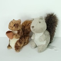 Lot of 2 Nutty the Squirrel Ty Grey Soft Plush Stuffed Animal Adventure 5&quot; - $22.76