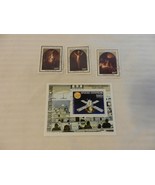 Lot of 4 Central Africa Stamps 1976, 1983 Viking Mars Mission, Easter - £7.86 GBP