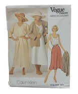 Vogue American Designer Pattern Calvin Klein Sz 12 Misses&#39; Ensemble #1377 - $21.94 CAD