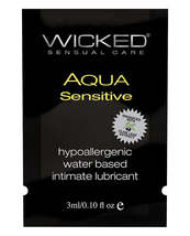 Wicked Sensual Care Hypoallergenic Aqua Sensitive Water Based Lubricant - .1 oz - $22.57