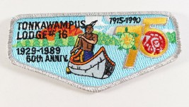 Vintage 60th Tonkawampus 16 OA Order Arrow WWW Boy Scouts America Flap Patch - £9.24 GBP