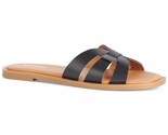 Barbour Women Woven Slide Sandals Miranda Size US 7 UK 5 Black Leather - $49.50