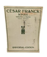Cesar Franck Sonate Violino &amp; Piano (Issay Barmas) 1934 Sheet Music Book - $13.52 CAD