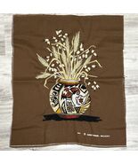 Crewel Embroidered Indian Aztec Vase Basket Sunset Stitchery Finished Wa... - $1,232.35 MXN