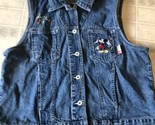 Vintage 90&#39;s Disney Mickey Mouse Unlimited Feelin&#39; Fine Denim Vest Women... - £29.08 GBP