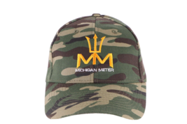 Vintage 90s Michigan Meter Spell Out Camouflage Adjustable Cotton Dad Ha... - $24.70