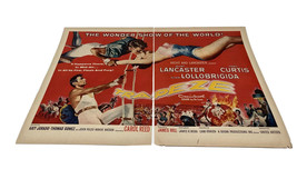 The Wonder Show Of The World 1956 Burt Lancaster Trapeze Vintage Ad - £9.45 GBP