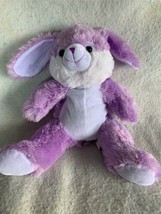 Kellytoy Plush Bunny Rabbit Easter Toy Purple &amp; White 16 &quot; Stuffed Animal - £11.00 GBP