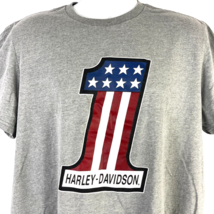 Harley-Davidson Motorcycles #1 USA Stars Stripes T-Shirt size XL Mens +S... - £26.50 GBP