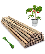 Plant Stakes,18 Inches Natural Garden Bamboo Sticks, 20Pcs Plant Support... - $223.83 MXN