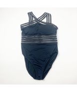 Hilor Swimwear Womens High Neck One Piece Black Size M Monokini Crisscross - €11,13 EUR