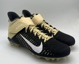 Nike Alpha Menace Pro 2 Mid Black Gold Football Cleats BV3945-700 Men&#39;s ... - $139.95