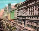 Vtg PNC Cartolina 1910s Un Francisco Ca Mercato Street Ricerchi Est Da Q... - $6.11