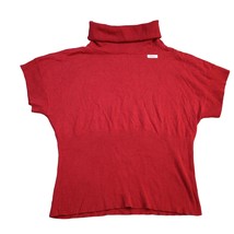 Torrid Shirt Women 1 Red Casual Lightweight Short Sleeve Turtleneck - £19.11 GBP