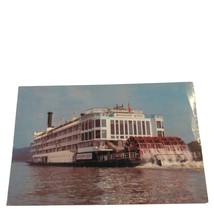 Postcard Mississippi Queen Steamboat Paddles Up The Ohio River Chrome Unposted - £4.66 GBP