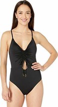 MSRP $98 Soluna Swim Under The Sun Shirred Front One-Piece Night Size Large - £22.91 GBP