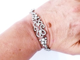 Clear Rhinestone Bracelet, Bridesmaid Crystal Bracelet, Gift for Her - £26.56 GBP