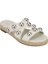 MARC FISHER Prisca Silver Ball Studded Slide Sandals 7 M - £23.15 GBP