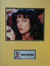 Uma Thurman Signed Matted Photo - Pulp Fiction - 12&quot;x 16&quot; w/coa - £183.62 GBP