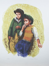 &quot;Two Boys&quot; By Sandu Liberman Lithograph On Paper Limited Ed. Of 200 - £368.91 GBP