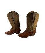 Frye Womens Western Boots Size 6.5 B Brown Leather Suede Cowgirl USA 6235 - £77.12 GBP