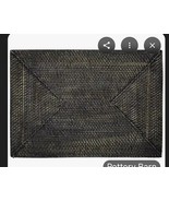 Pottery Barn Rattan Tava Rectangle Placement Set Of Four Black Retail $96 - $655.12 MXN