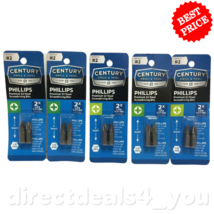 Century Drill &amp; Tool #69102  #2 Phillips Screwdriving Bits Pack of 5 - £23.22 GBP