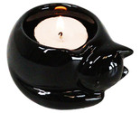 Wicca Mystic Ceramic Sleeping Black Feline Cat Tea Light Votive Candleho... - £11.84 GBP