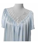 Collections Etc Nightgown Baby Blue Sz M Loose Fit Lacey Short Sleeves - €11,11 EUR