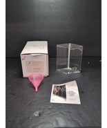 Firelight Glass Diamond Oil Candle Lamp  5in With Box 285 Vintage - $47.00 CAD