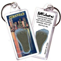 Seattle FootWhere® Souvenir Keychain. Made in USA - £6.38 GBP