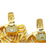 Vintage France Bluette Shoe Clips Large Gold Tone Knots Women Dress Acce... - £19.34 GBP