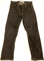 Levis 505 Jeans Womens Size 16 Black 28x28 Straight Leg Slub Regular Fit... - $14.73