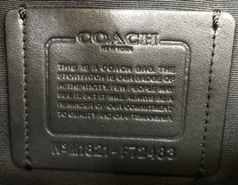 Genuine Coach Charter Charcoal Gray Black Leather Backpack Book Bag - £351.46 GBP